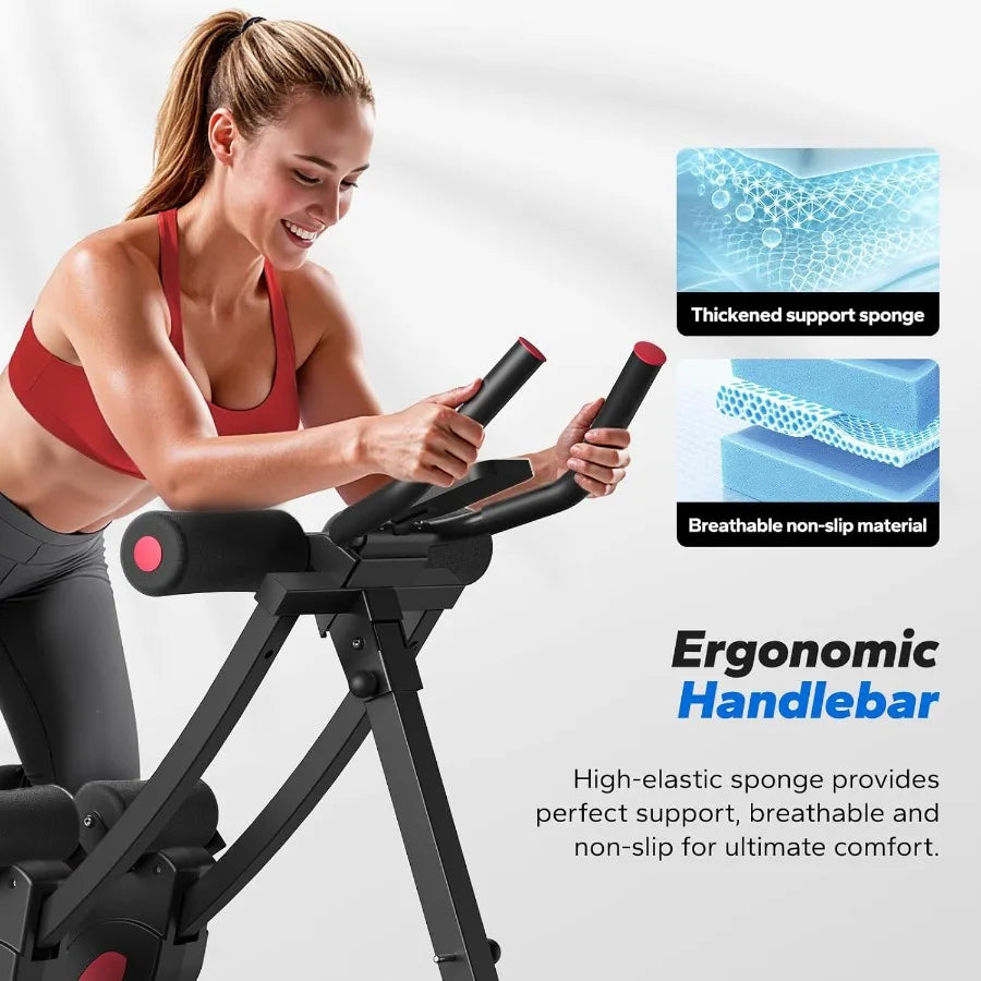 Máquina para treinamento de abdômem, ajustável, equipamento de treino ab, academia em casa, faixas duplas independentes para alpinista, dobrável