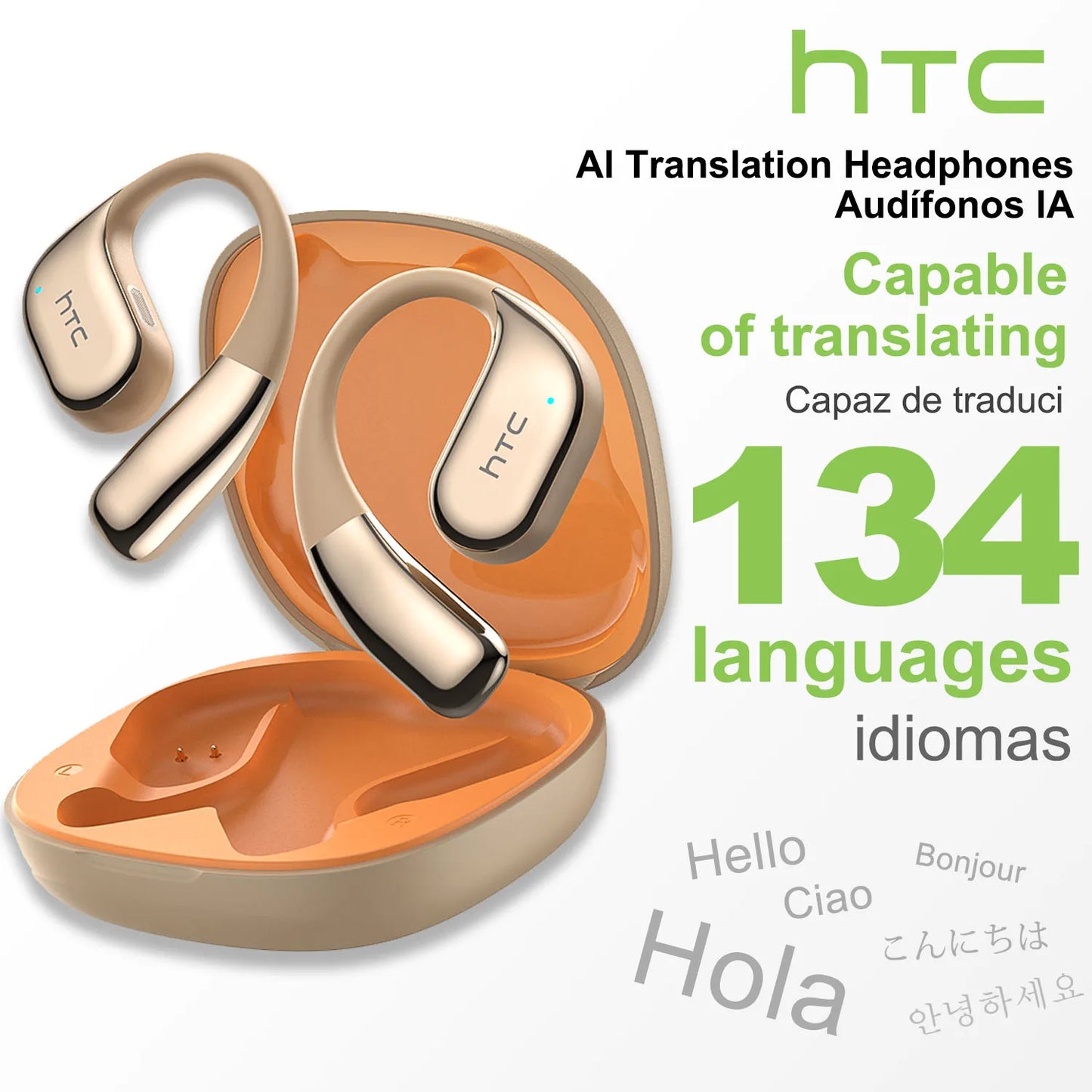 Fone de Ouvido Bluetooth Tradutor com IA