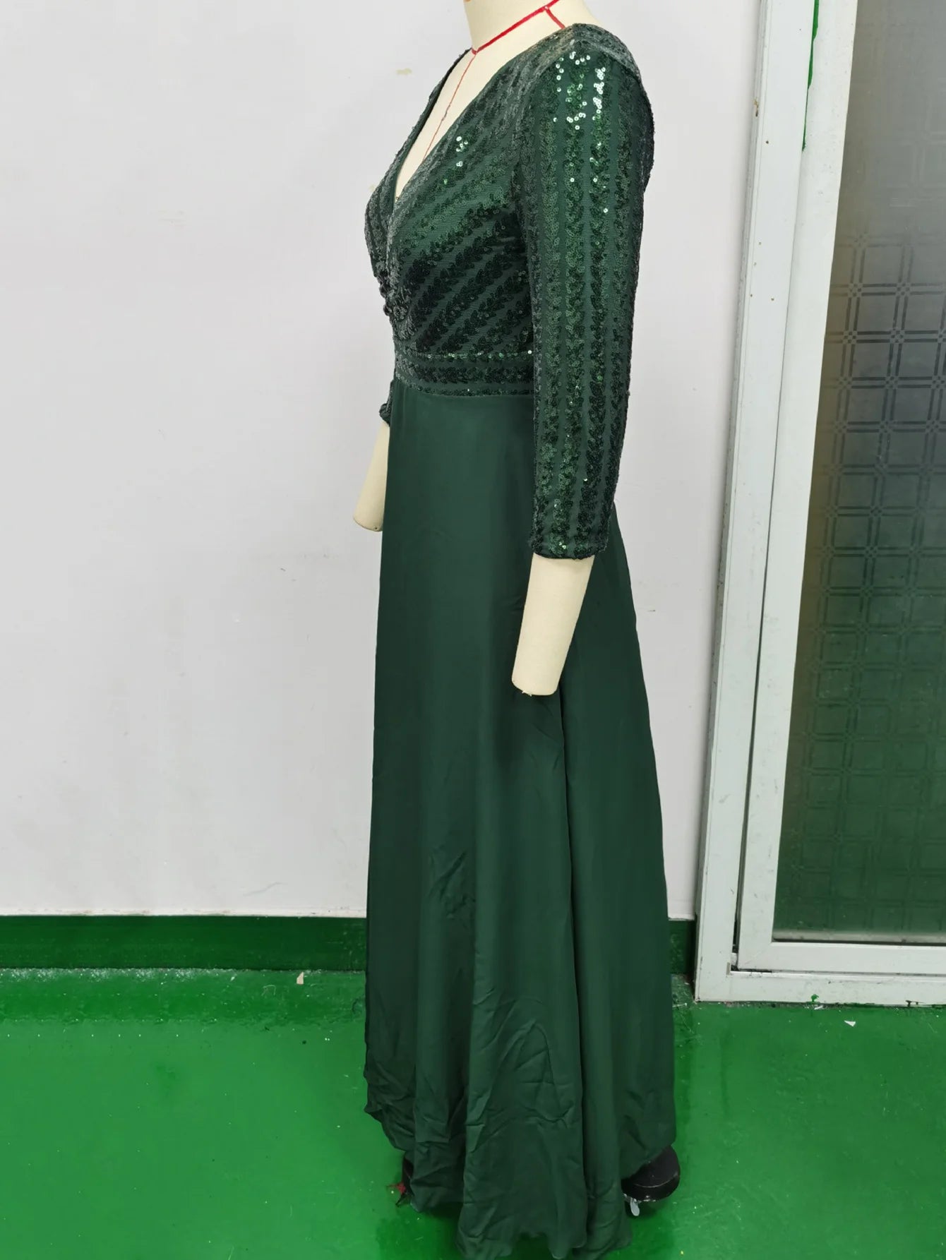 Vestido feminino, longo, maxi com lantejoulas, vestido para ocasiões festivas