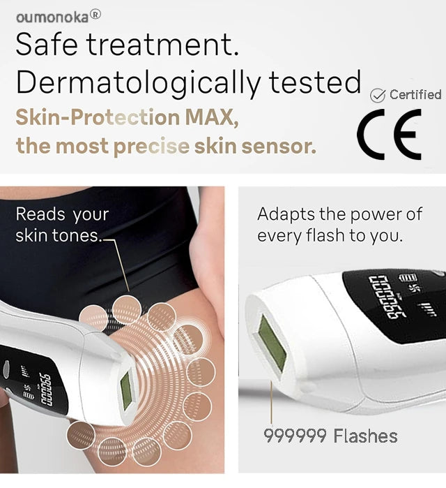 Depilador elétrico à laser, IPL, permanente, portátil, pulso rápido