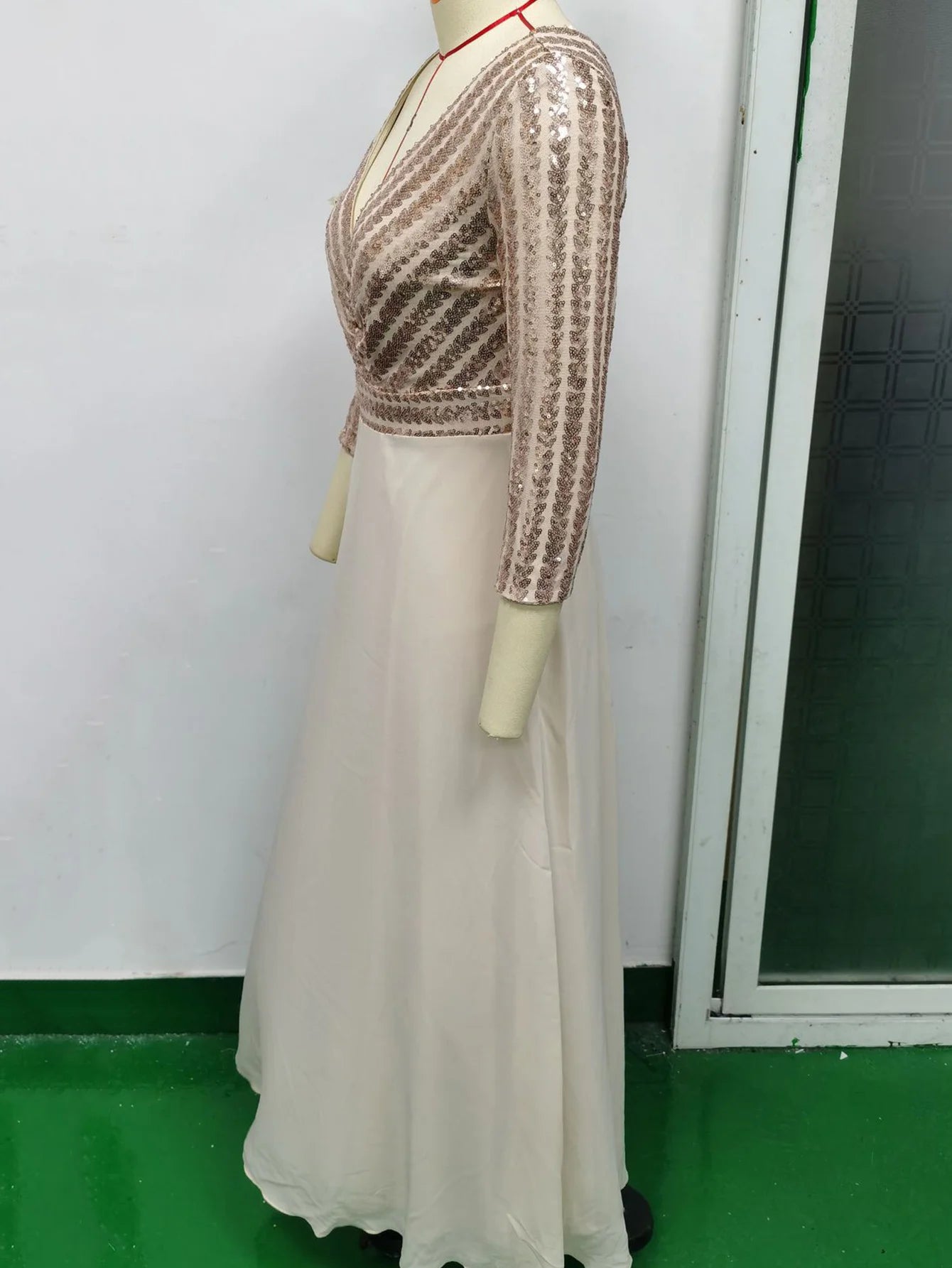 Vestido feminino, longo, maxi com lantejoulas, vestido para ocasiões festivas