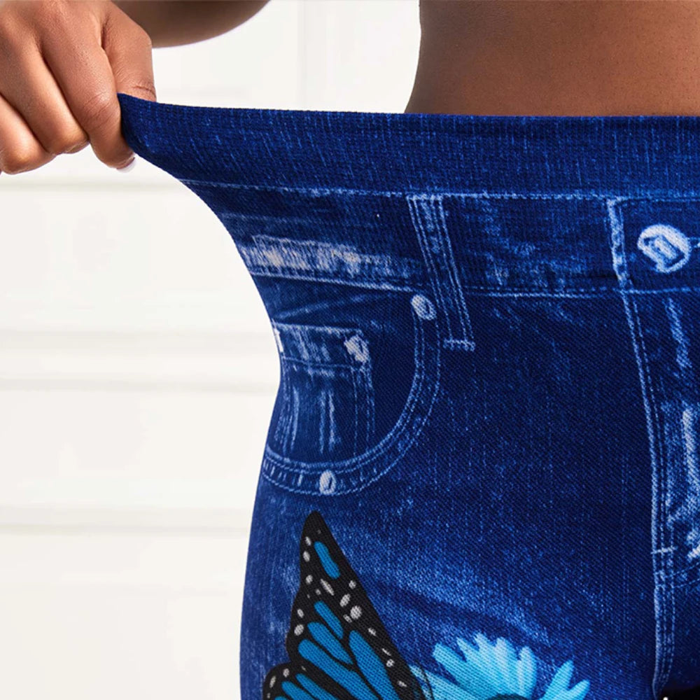 Calças Legging Femininas LAPA Plus Size Denim