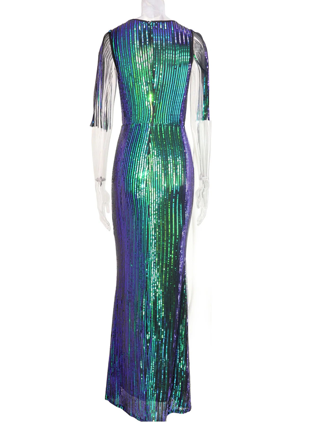 Vestido feminino, longo, maxi com lantejoulas, vestido para ocasiões festivas