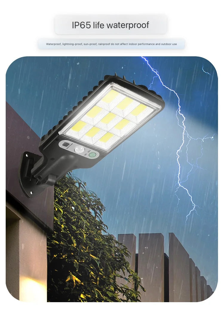 Luminária solar, led, com sensor de movimento, 3 modos, à prova d'água, ip65