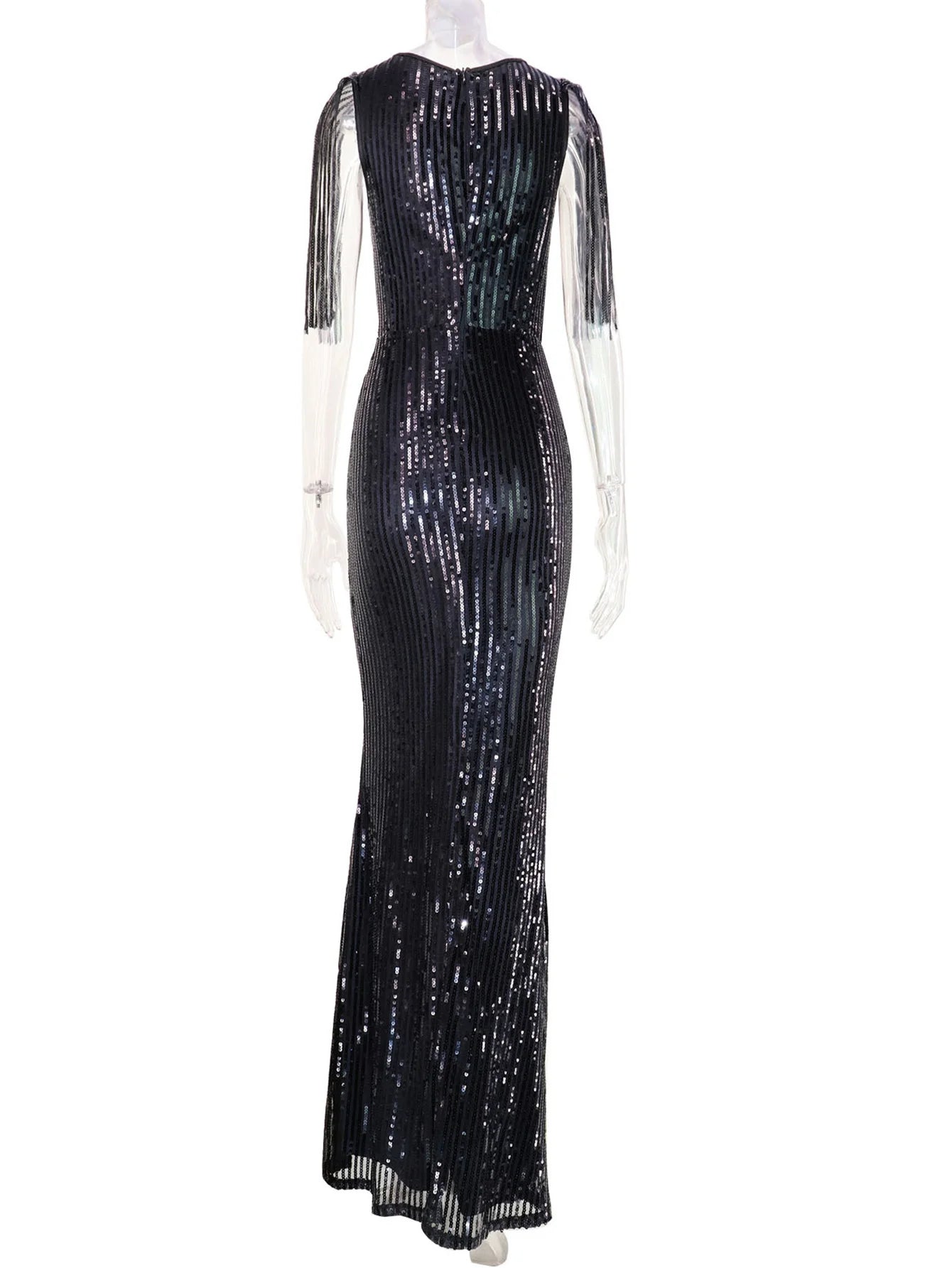 Vestido feminino, longo, maxi com lantejoulas, vestido para ocasiões festivas