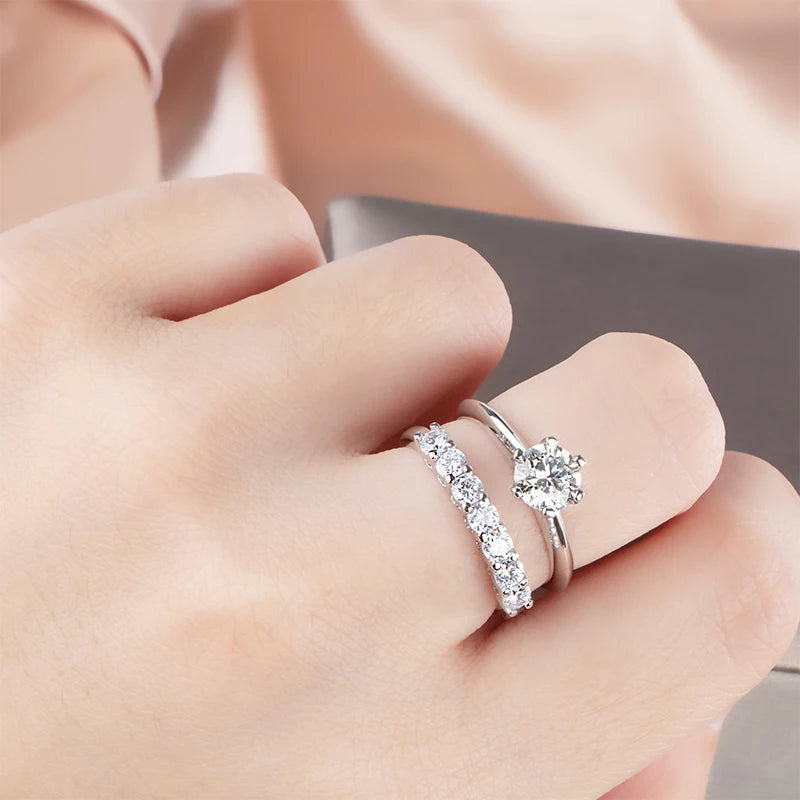 Anéis Moissanite Femininos