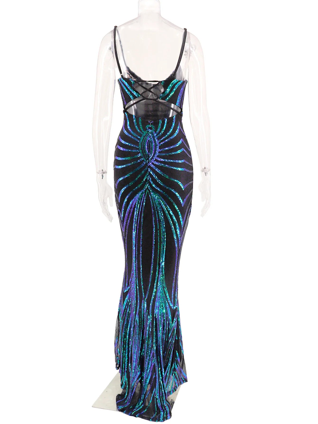Vestido feminino, longo, maxi com lantejoulas, vestido para ocasiões festivas