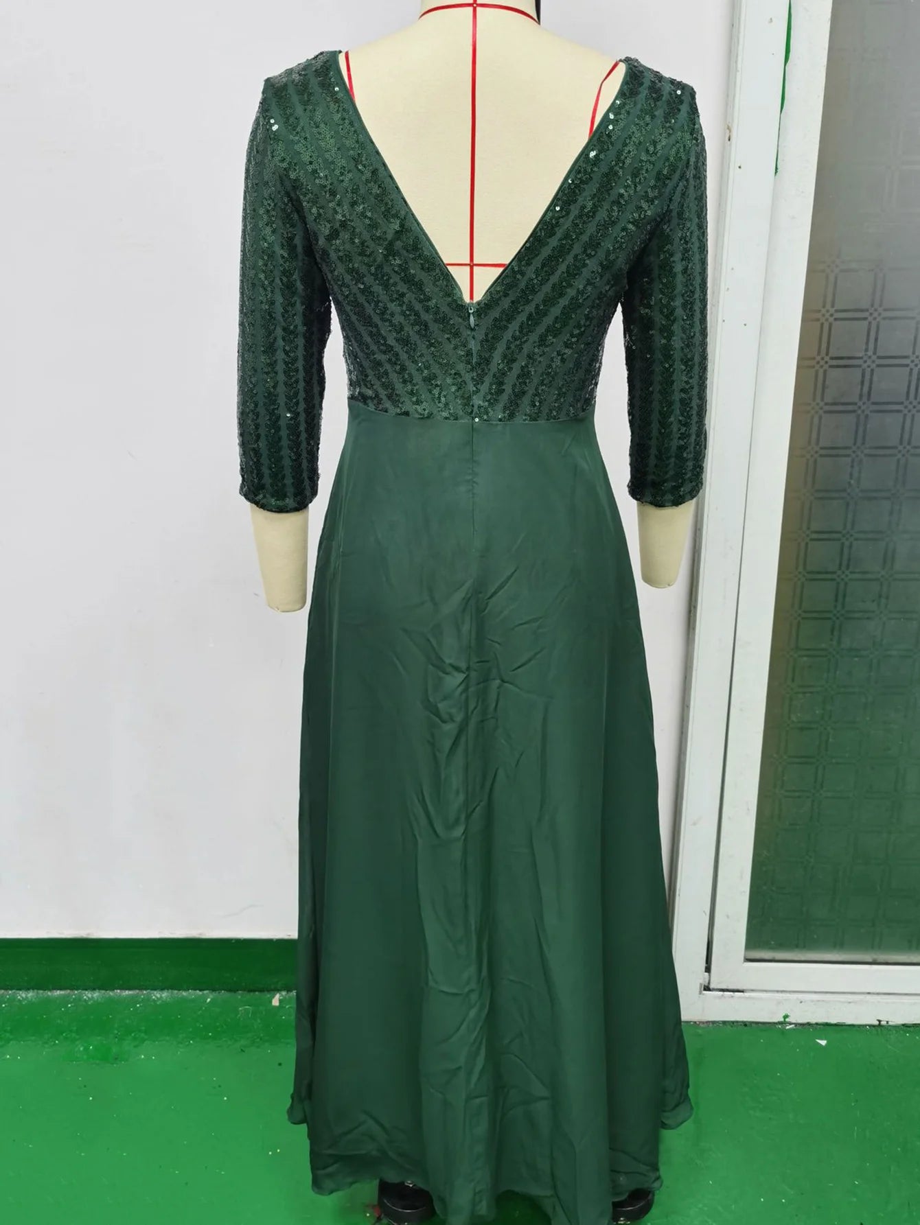 Vestido feminino, longo, maxi com lantejoulas, vestido para ocasiões festivas
