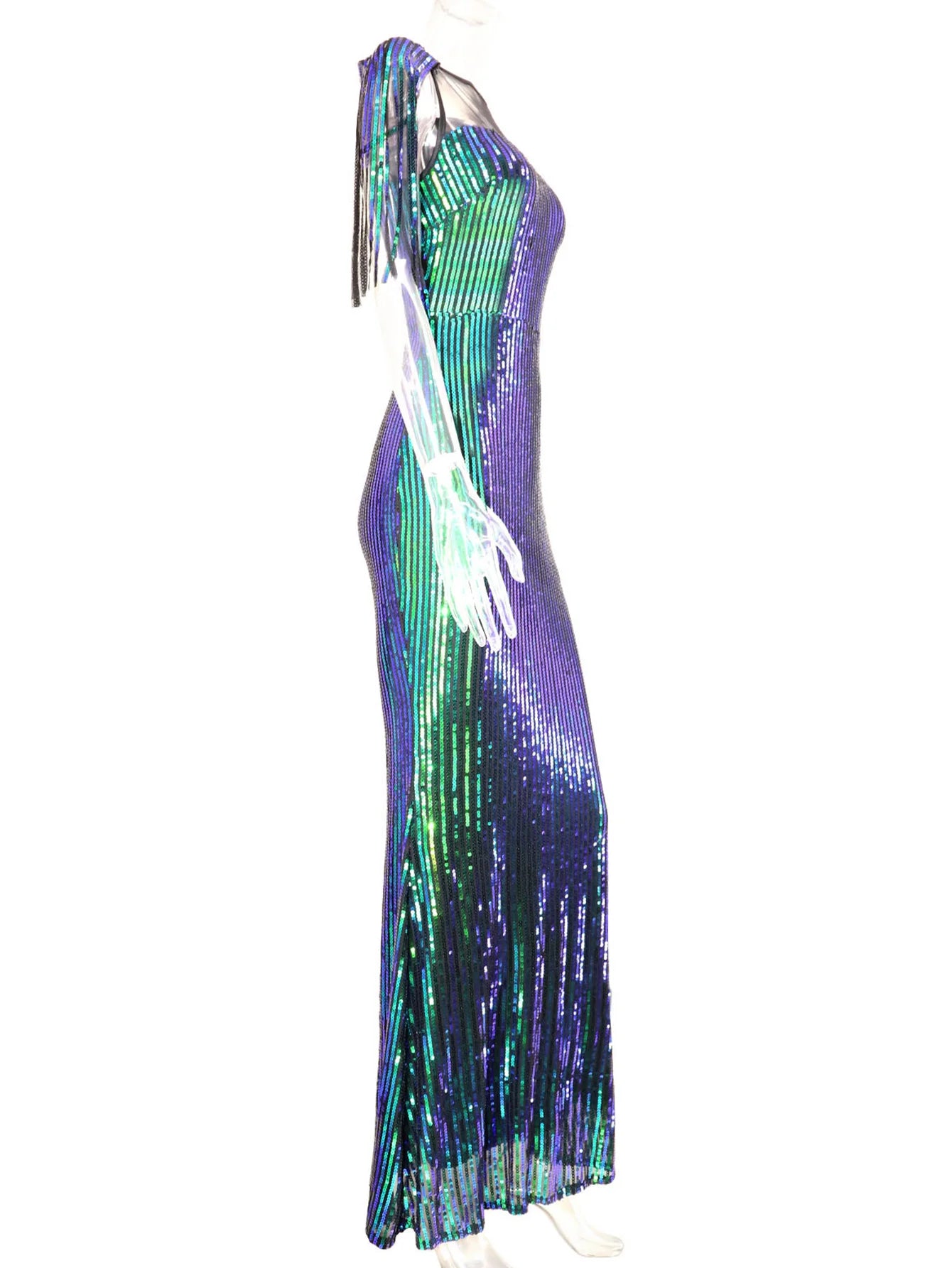 Vestido feminino, longo, maxi com lantejoulas, vestido para ocasiões festivas