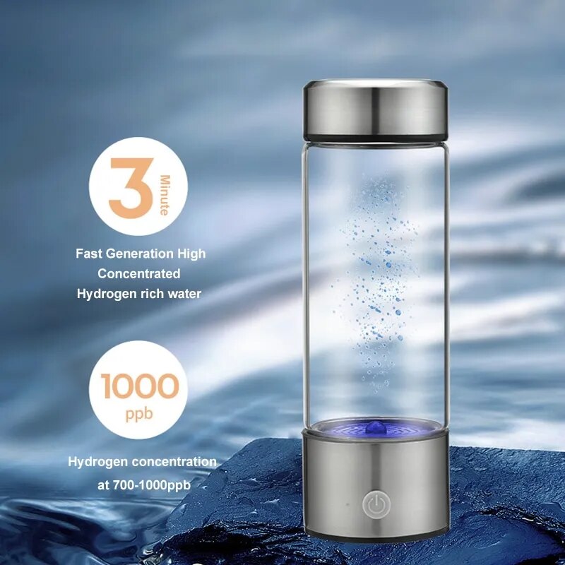 Gerador de Água de Hidrogênio 450ml - Portátil e USB