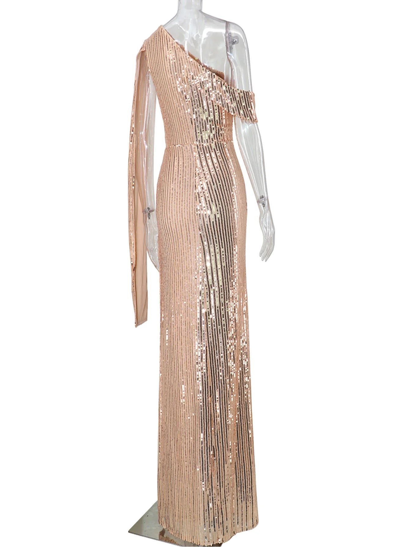Vestido feminino, longo, maxi com lantejoulas, vestido para ocasiões festivas