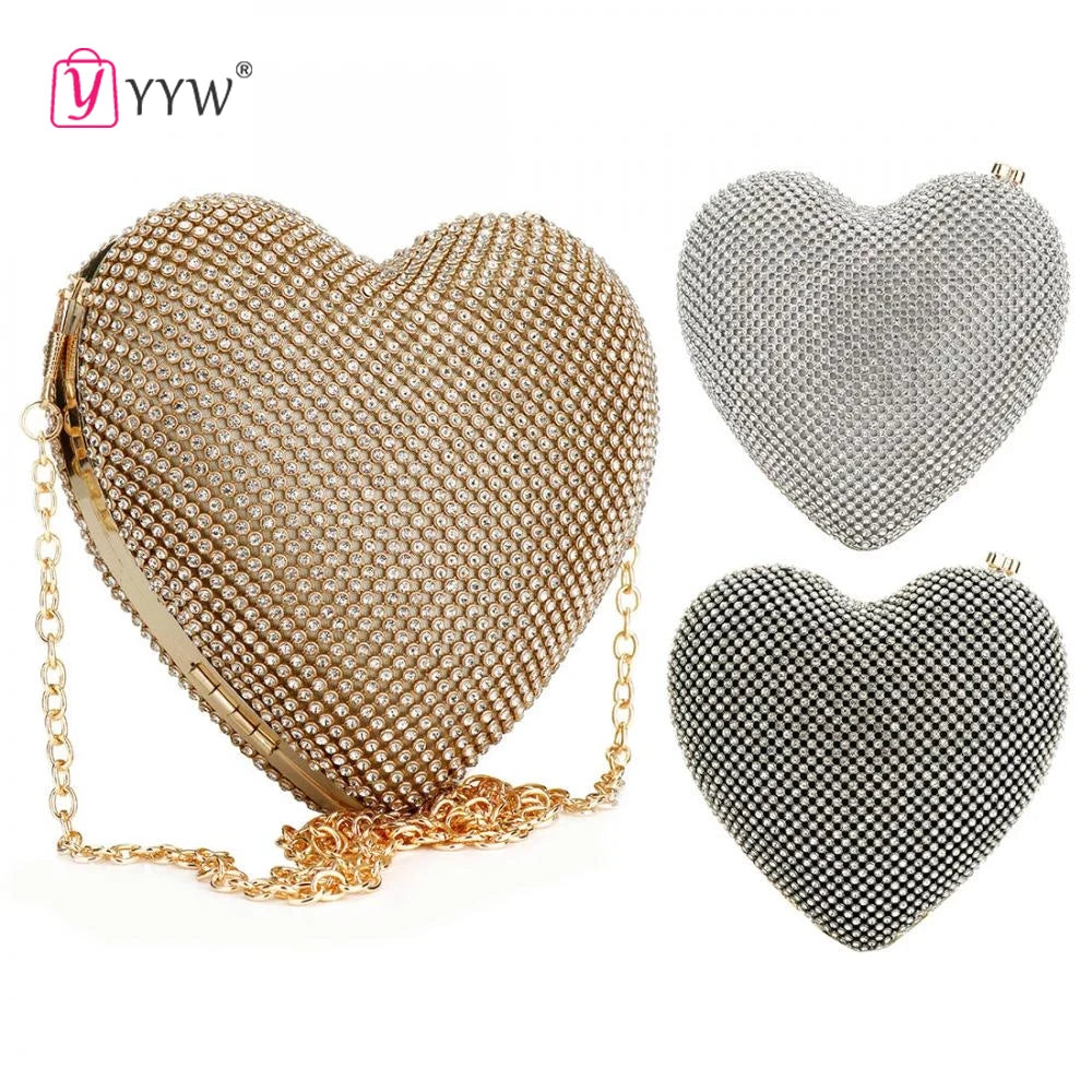 Bolsa Feminina, Elegante, de Luxo, Diamantes, Noite, Novo Design Requintado