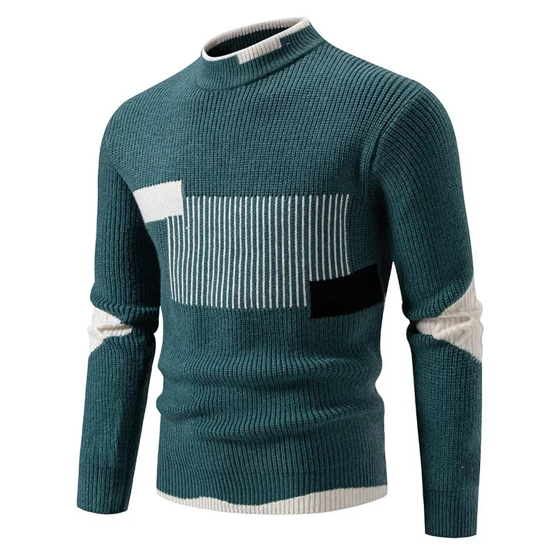 Casaco Masculino de Outono com Estampa Moderna