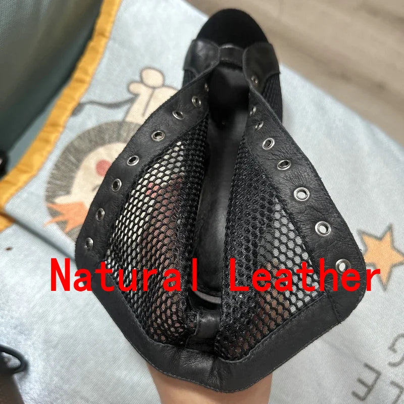 Botas Peep Toe Femininas em Tela e Salto Alto