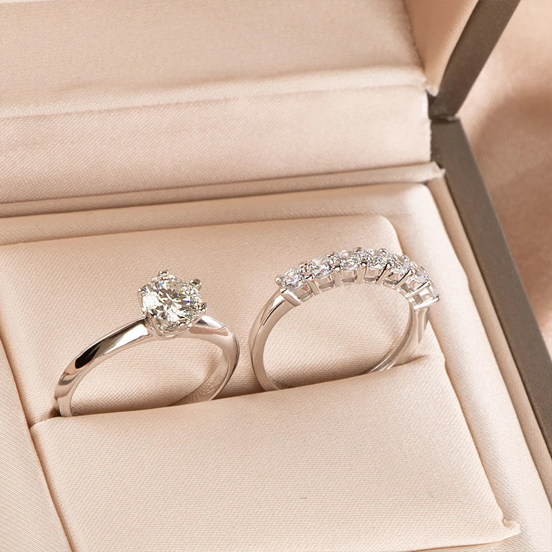 Anéis Moissanite Femininos
