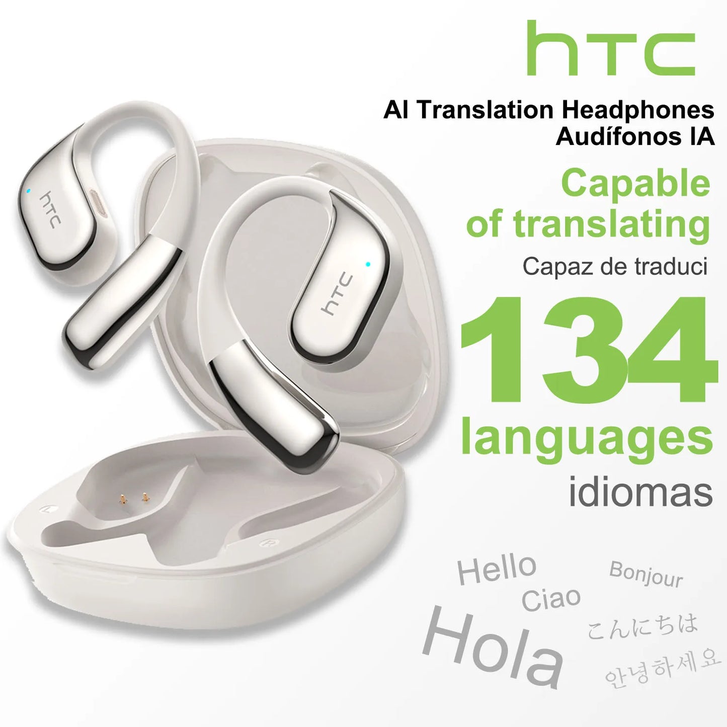 Fone de Ouvido Bluetooth Tradutor com IA