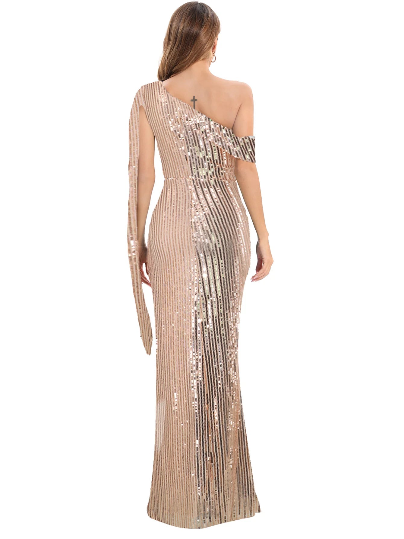 Vestido feminino, longo, maxi com lantejoulas, vestido para ocasiões festivas
