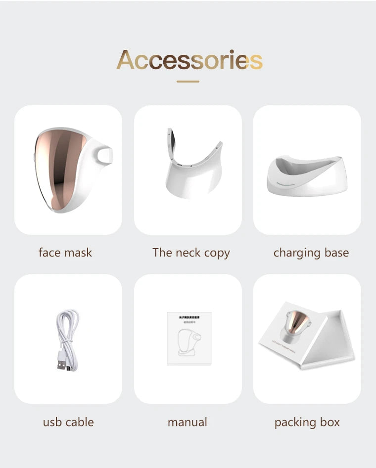 Máscara Fotodinâmica VANCOSTAR para Tratamento Antiacne com Luz LED
