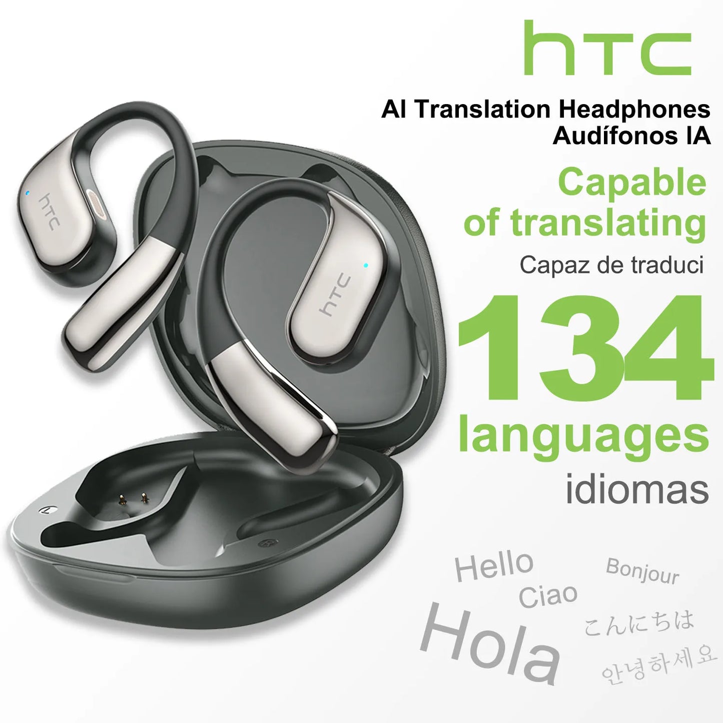 Fone de Ouvido Bluetooth Tradutor com IA