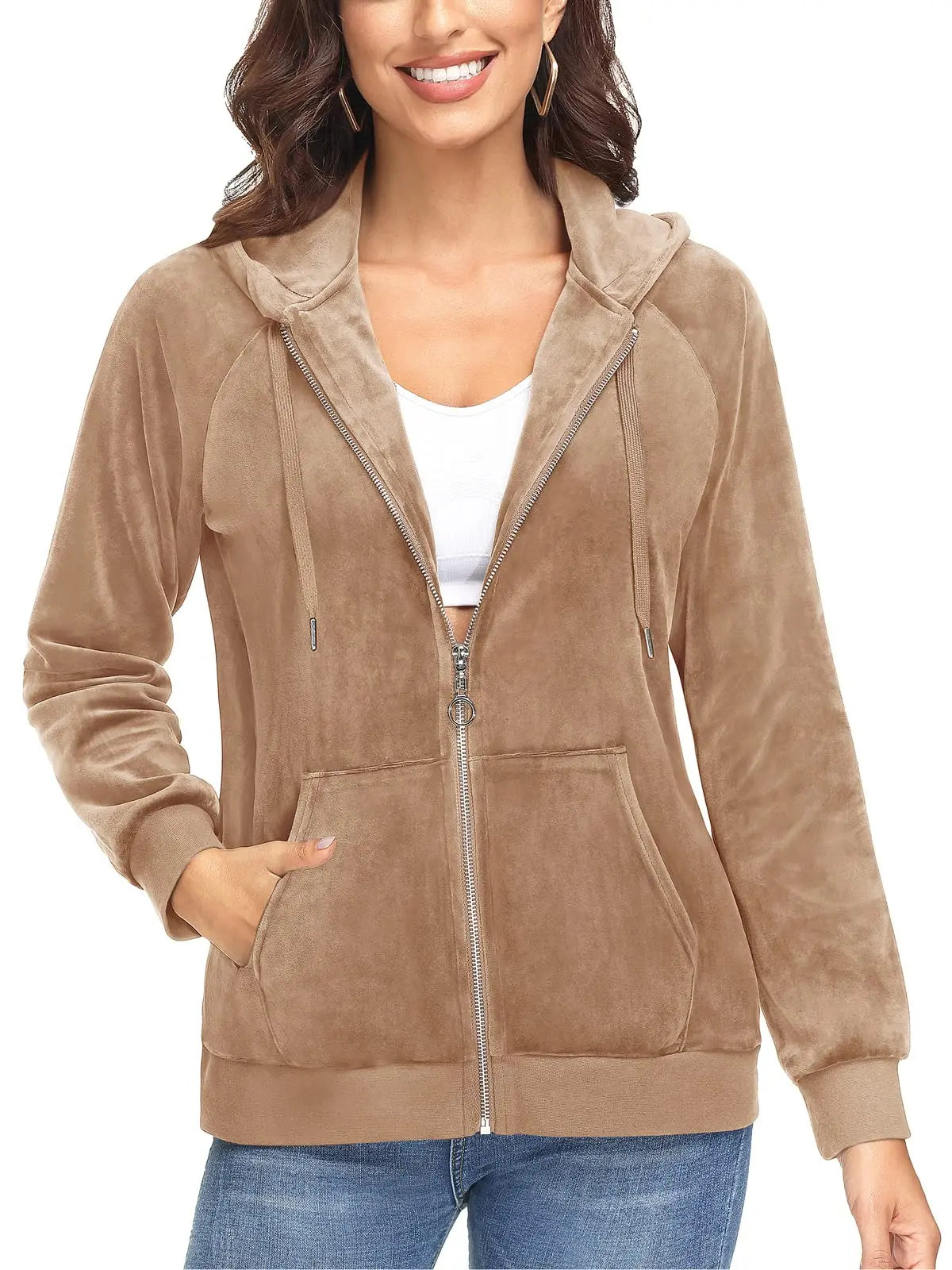 Jaqueta Feminina, de Veludo, Azul, Branco, Comfortavel