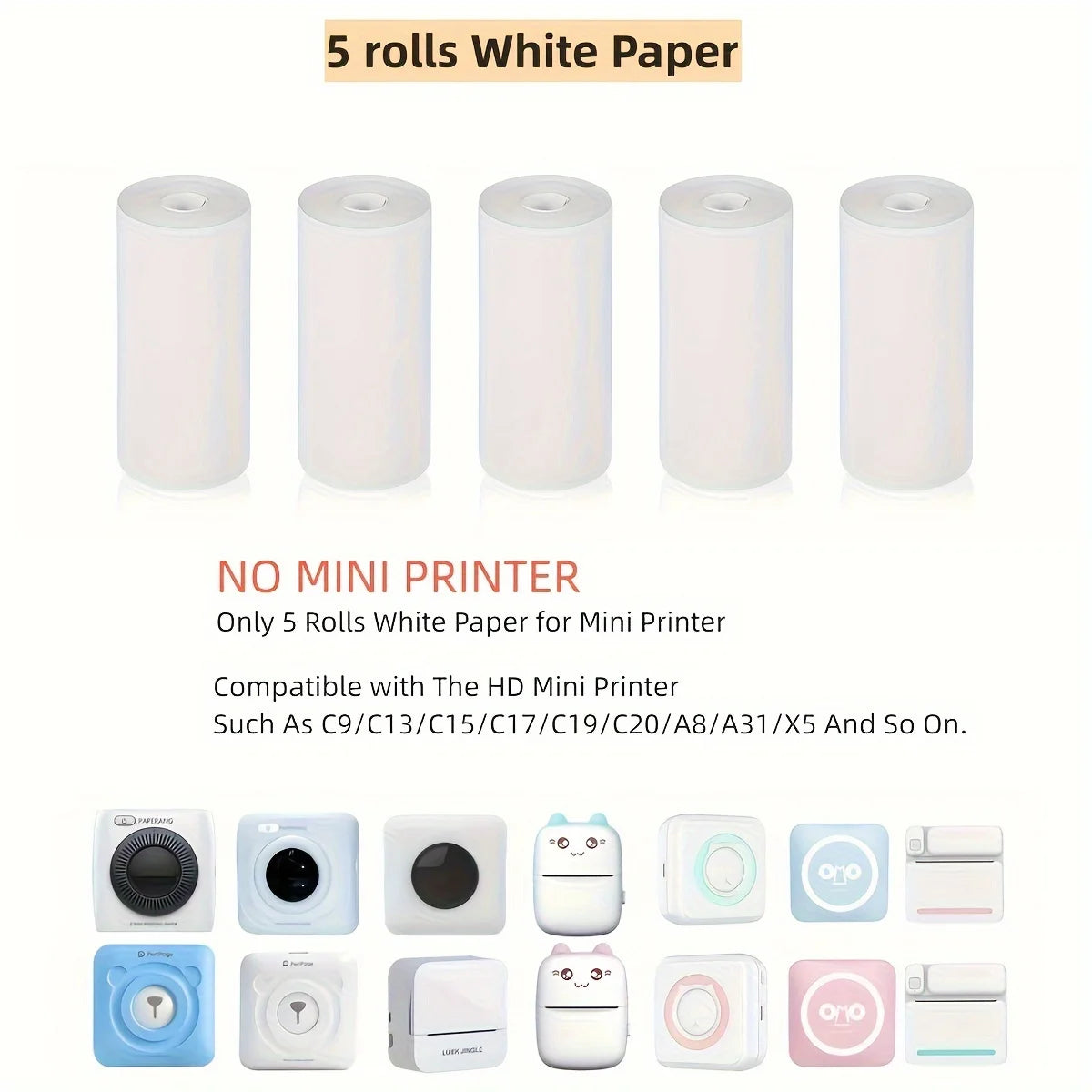 15 Rolos de Papel para Etiqueta Autoadesiva 57mm