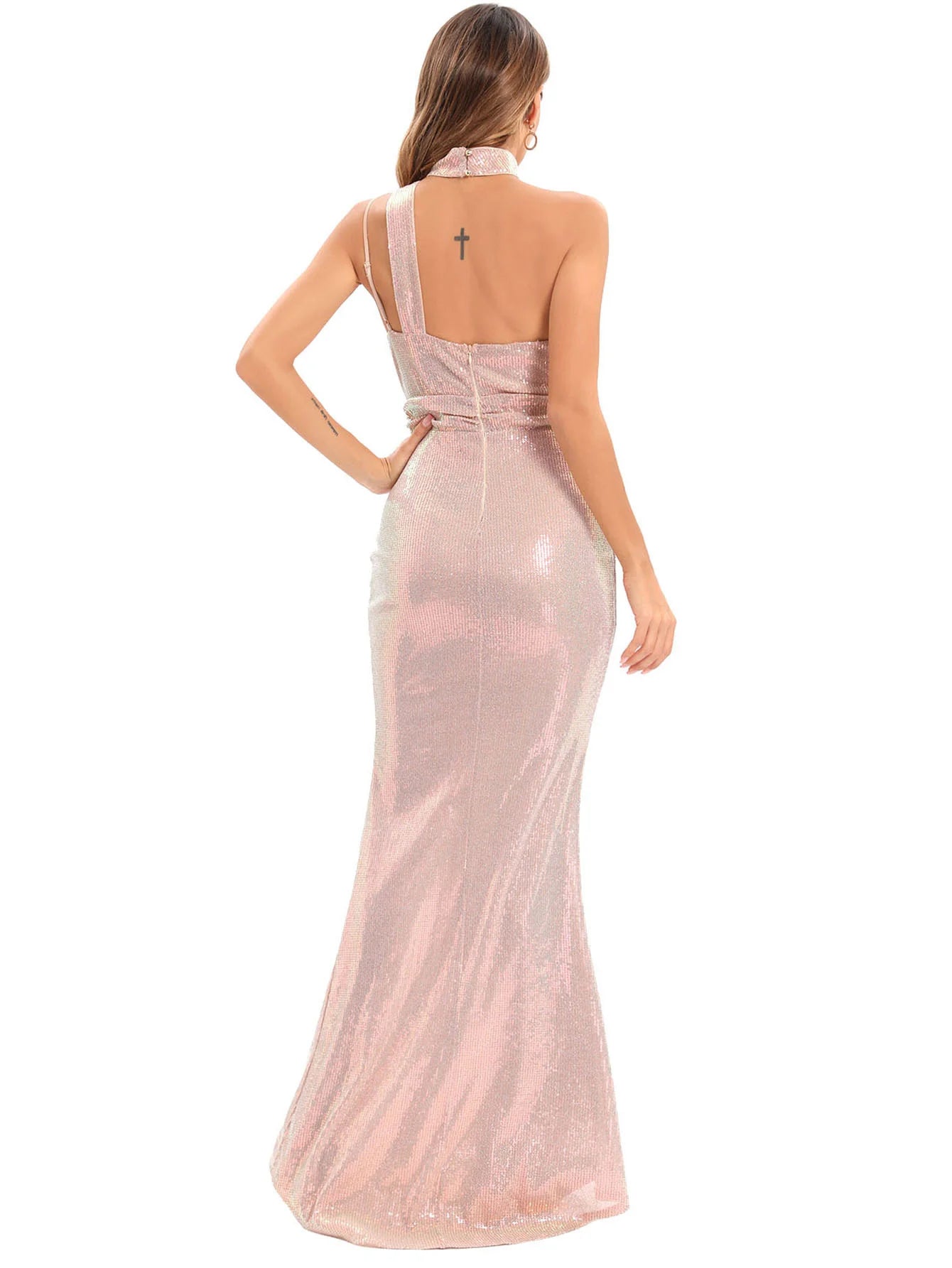 Vestido feminino, longo, maxi com lantejoulas, vestido para ocasiões festivas