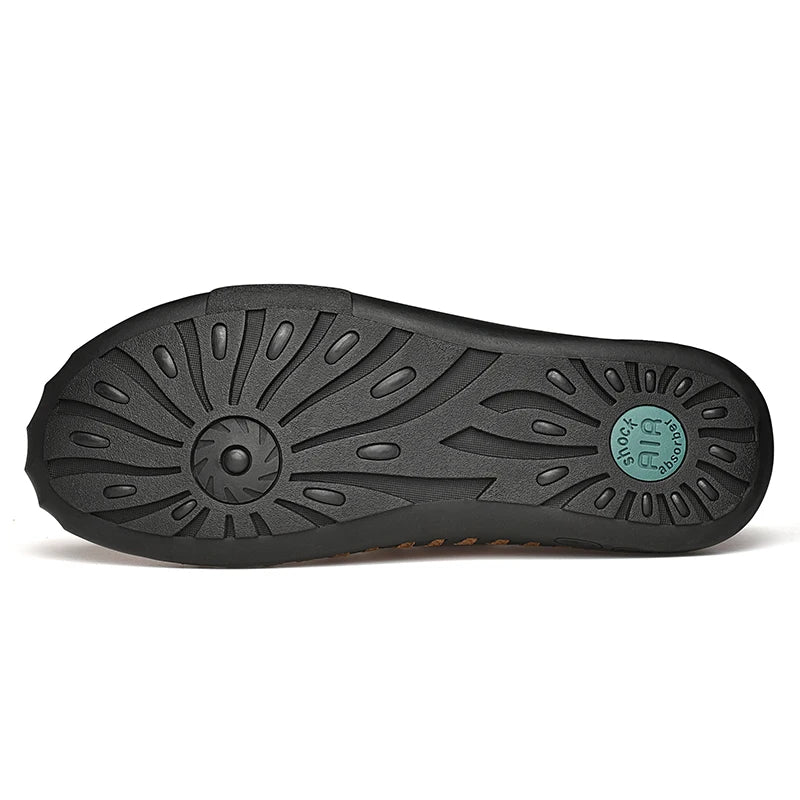 Sola de sapatos masculinos em couro da ABFUBER com design antiderrapante para conforto e estabilidade