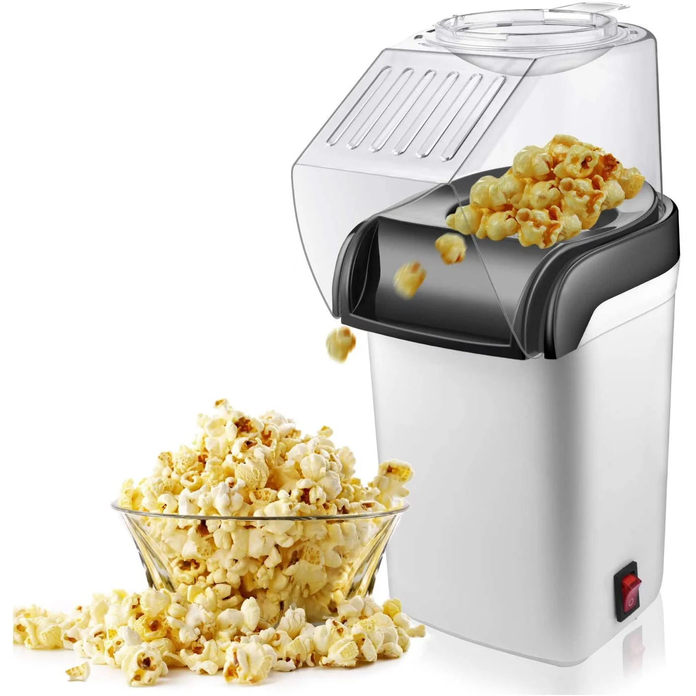 Mini máquina de fazer pipoca da FGHGF com design compacto e aparelho de pipoca plugue americano para preparo fácil