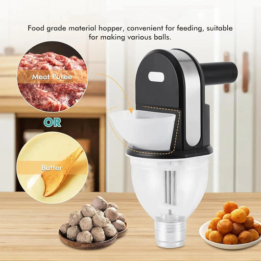 Máquina elétrica de fazer almôndega com funil de material alimentar para uso com aparelho para bolinhos de peixe
