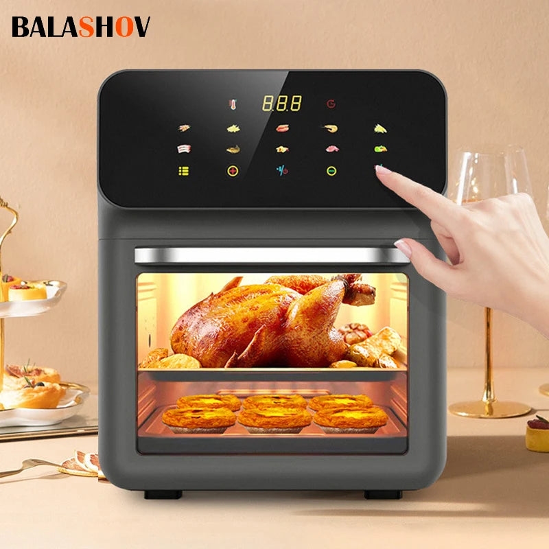 Fritadeira elétrica 10L grande capacidade da BALASHOV com painel digital e compartimento transparente