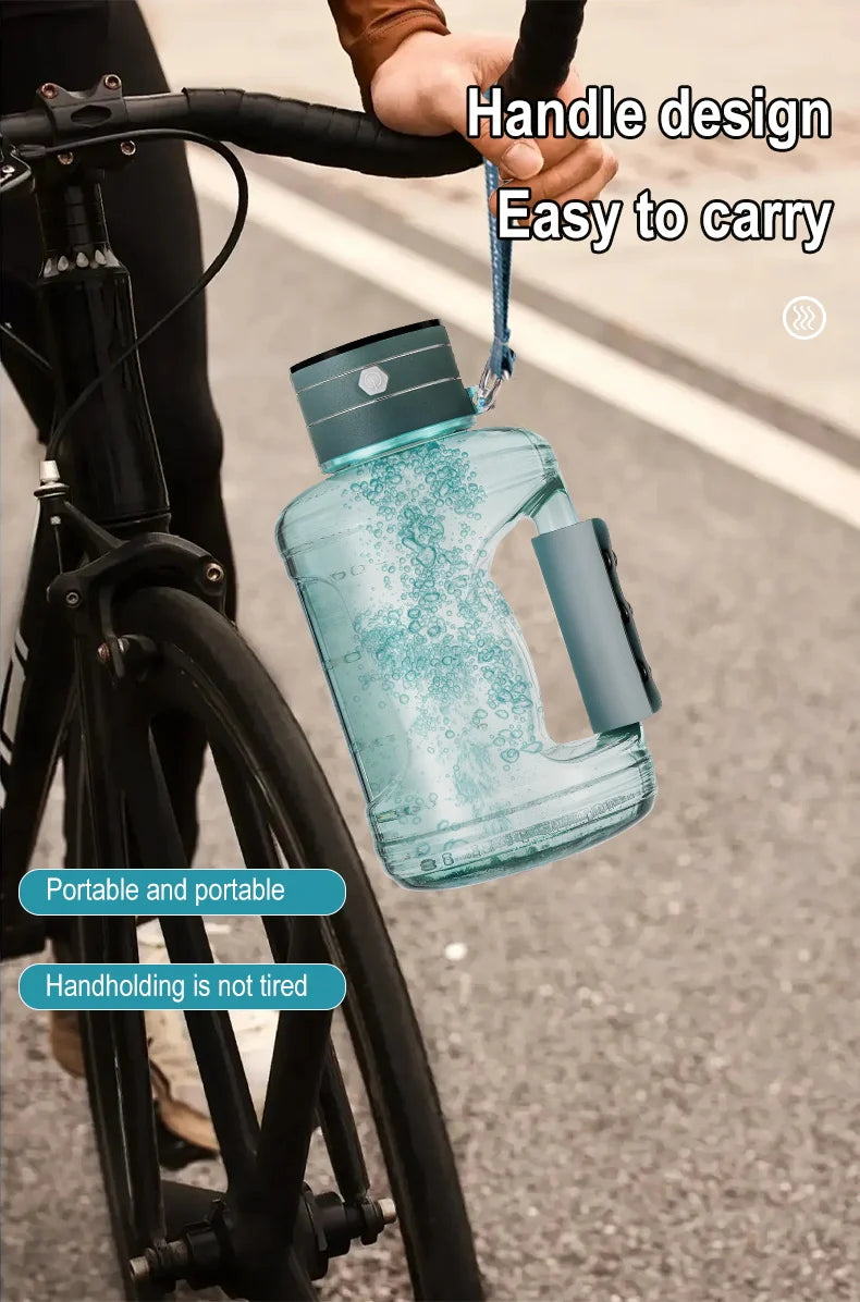 Garrafa hidrogênizadora BALASHOV transparente com alça de pulso junto a bicicleta garrafa esportiva 1.5 litros para academia