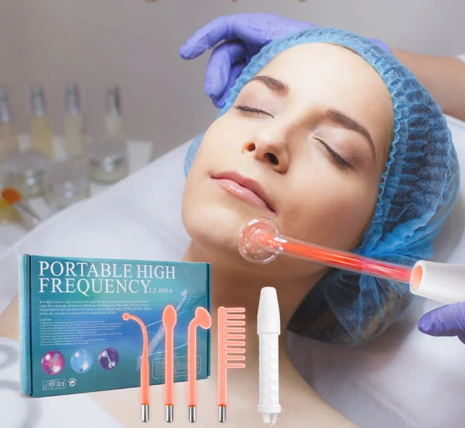 Kit OMSBIKIN com ferramentas faciais para cuidados com a pele aparelho de alta frequencia com eletrodos de vidro