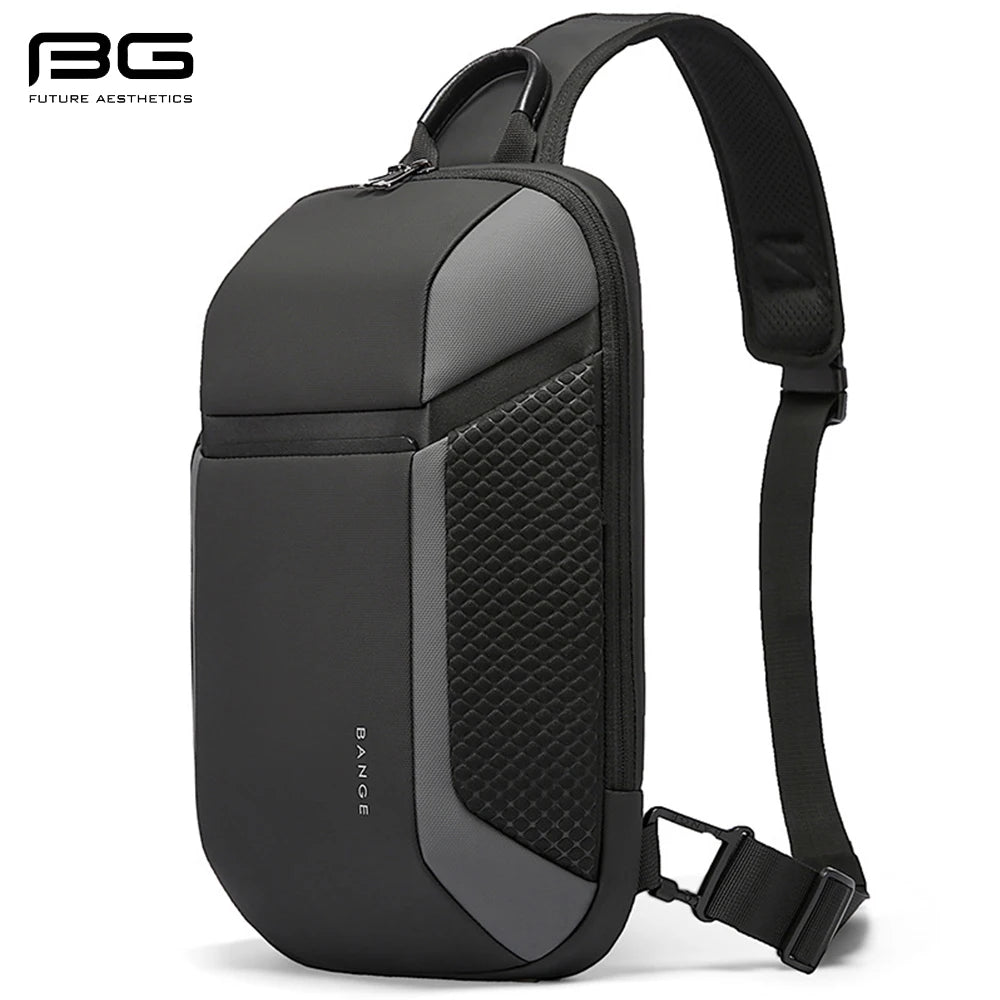 Bolsa tiracolo antifurto BANGE em design moderno, ideal para uso diário e segurança