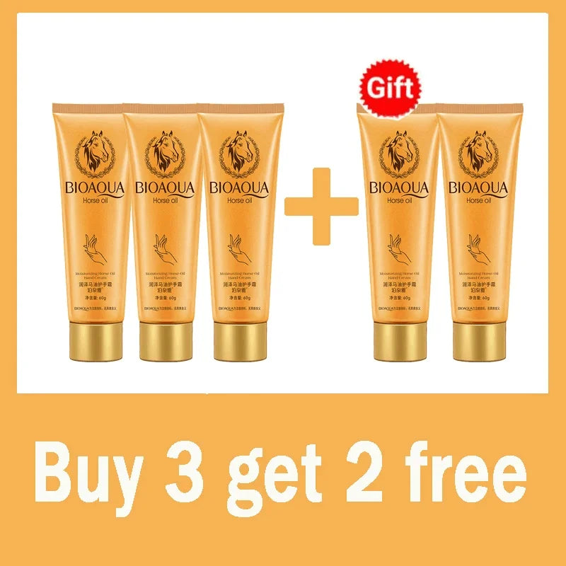 Creme antirrugas para as mãos POQUAN YA, produto nutritivo anti-rugas com promoção de 5 tubos