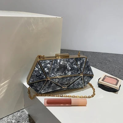 Bolsa moda noite alta qualidade da BOTTEEVEN com design moderno e elegante em preto e dourado