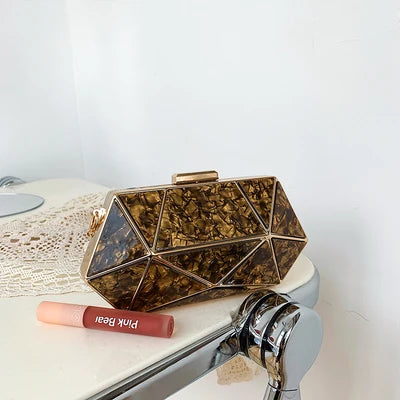 Bolsa moda noite alta qualidade da BOTTEEVEN em design geométrico chic e elegante