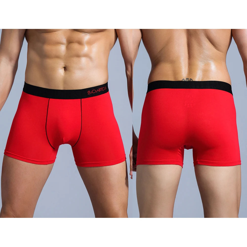 Cuecas sólidas masculinas vermelhas da SWNITS com conforto e ajuste perfeito para uso diário