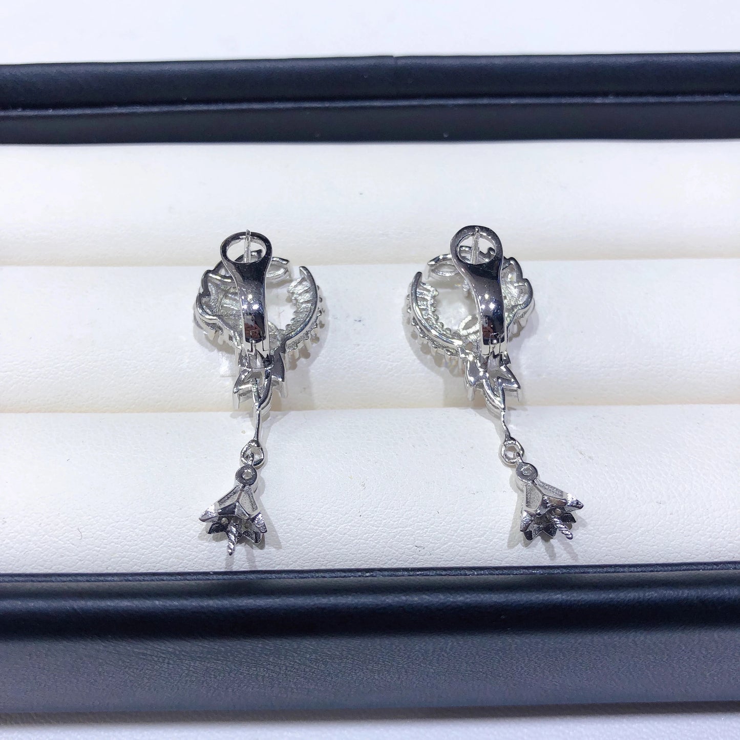 Brincos de gota de moda da MEIBAPJ em prata com detalhes delicados e design elegante