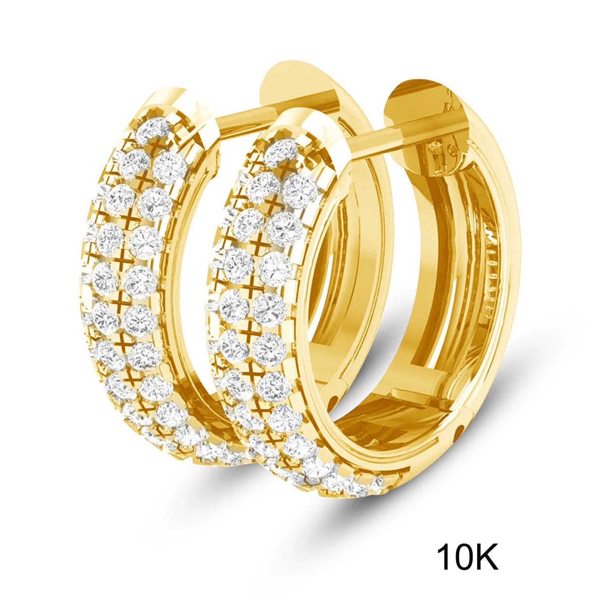 Brincos de ouro branco 18K da KAYLEE JACKSON com design elegante e pedras brilhantes