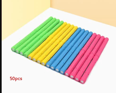 Brinquedos magnéticos educativos LAWFAIR com 50 peças coloridas para montagem criativa e aprendizado