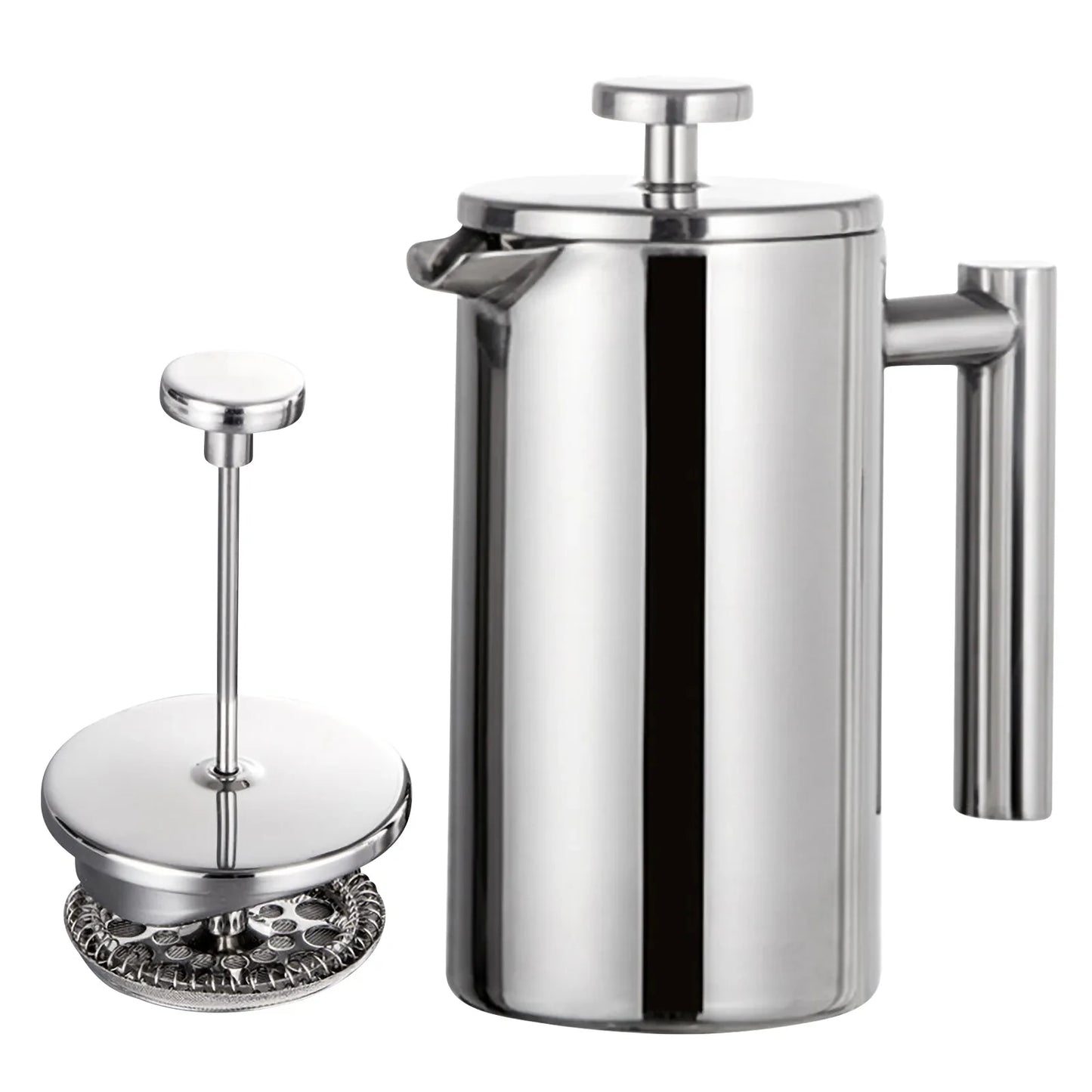 Prensa francesa de café HOMEGEEK em inox com cafeteira parede dupla isolada para café fresco.