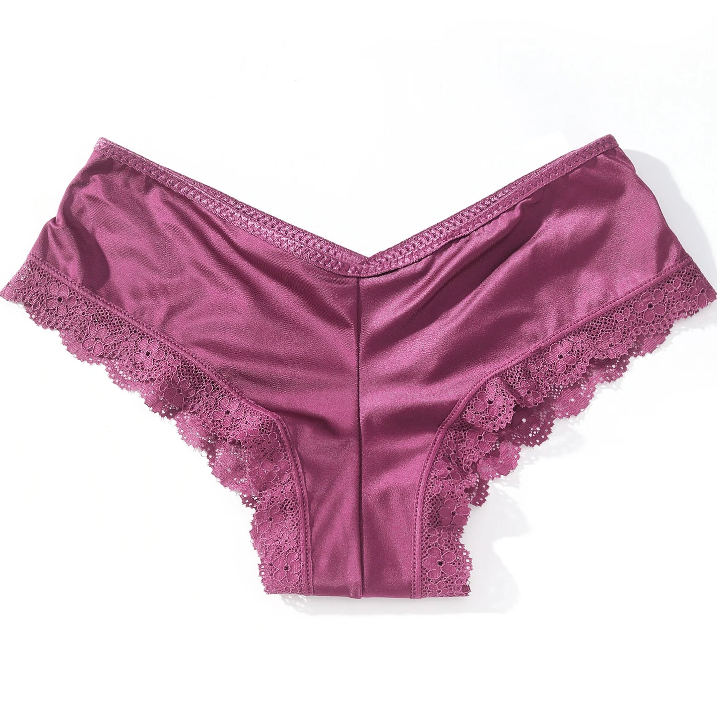 Calcinha de renda feminina roxa com detalhes rendados e ajuste confortável para uso diário