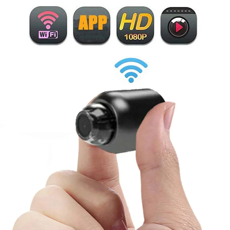 Mini câmera de vigilância BRANCHES com câmera IP detector de som em design compacto e fácil de usar