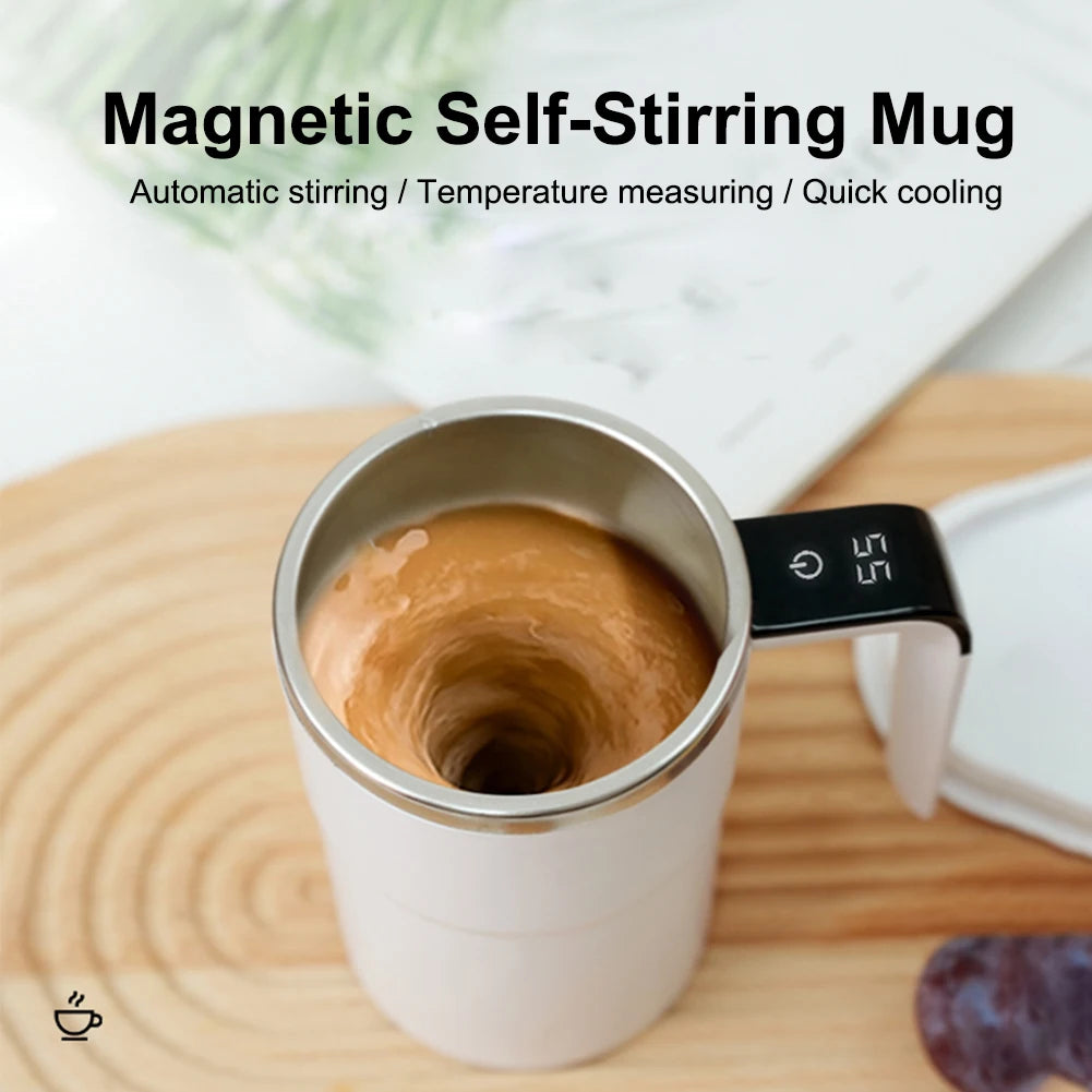Caneca magnética automática com medição de temperatura e função de mistura rápida