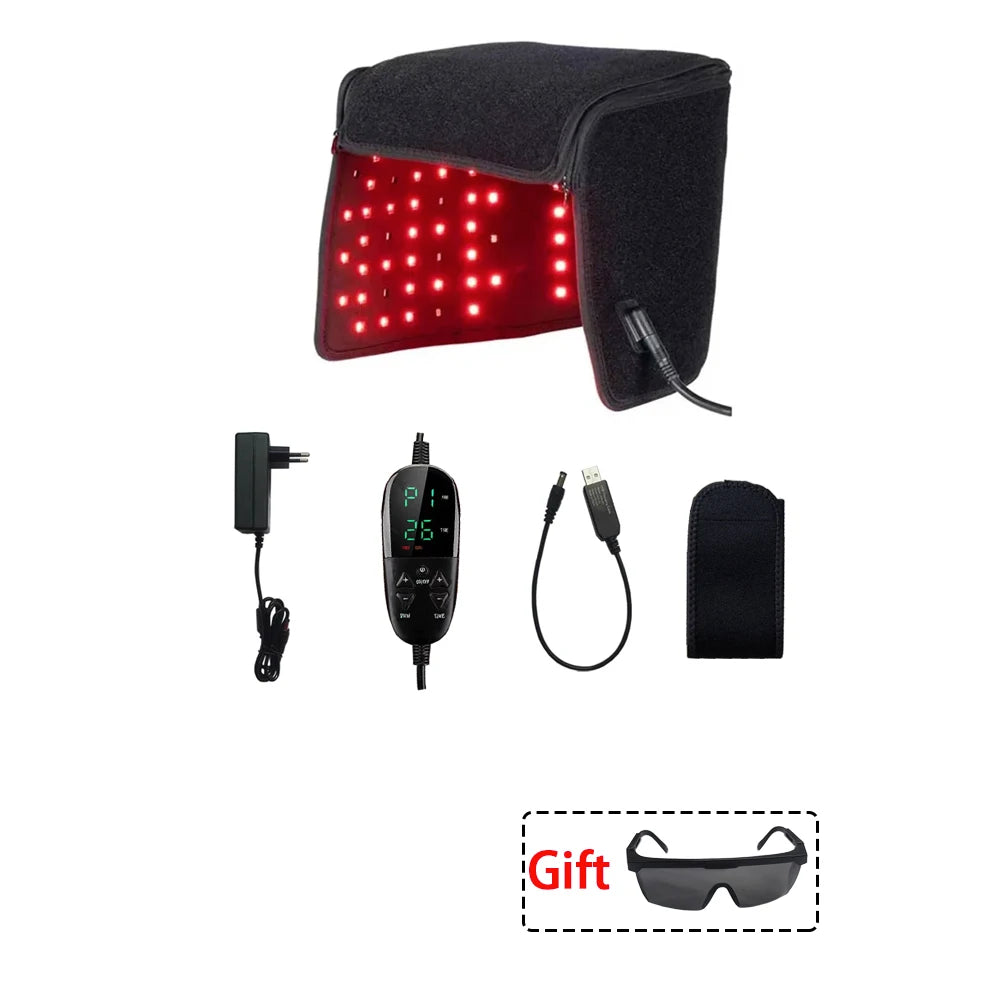 Chapéu de tratamento capilar a laser ZONGKUNG, cap vermelho tratamento capilar com controle e acessórios inclusos