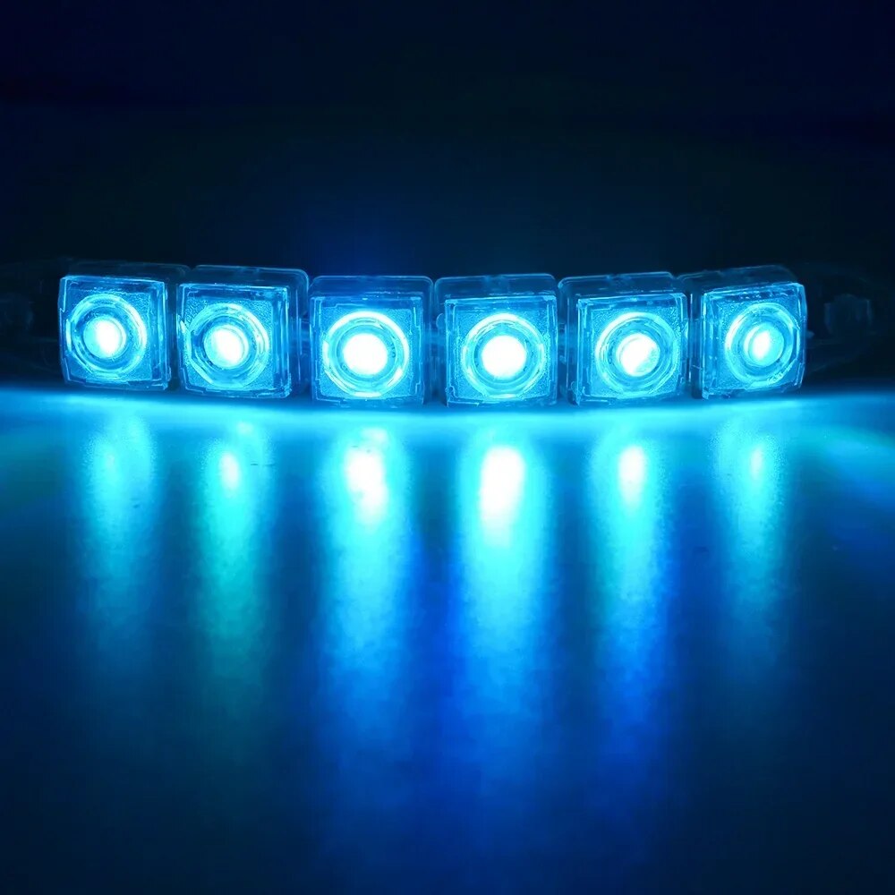 Luzes LED coloridas HVIERO em azul, perfeitas como luzes decorativas para carros