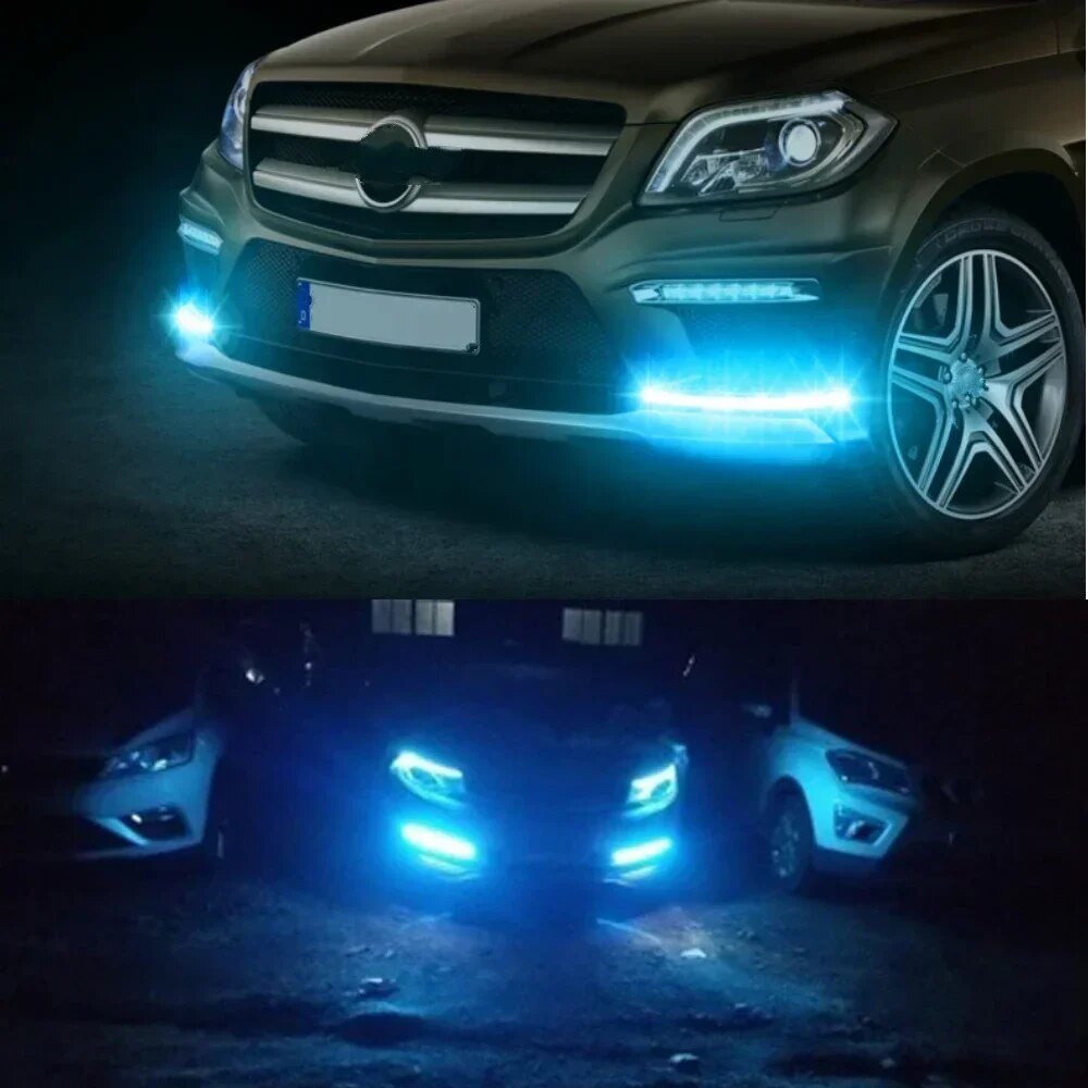 Luzes de LED coloridas HVIERO instaladas em carros, oferecendo luzes decorativas para carros em destaque