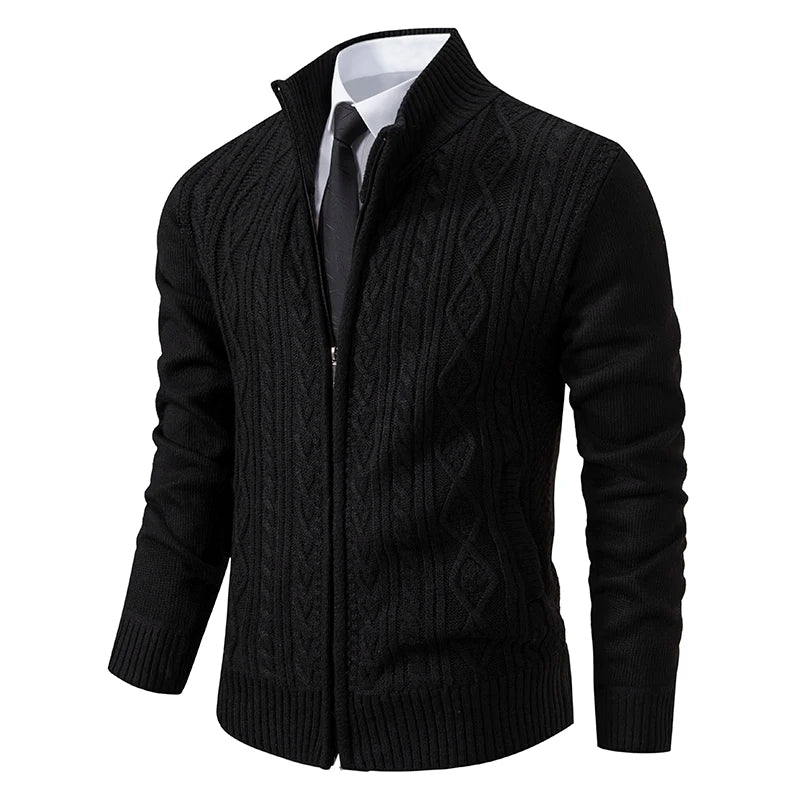 Casaco de moletom grosso masculino da ENWEIGE em preto, ideal para ocasiões casuais e formais