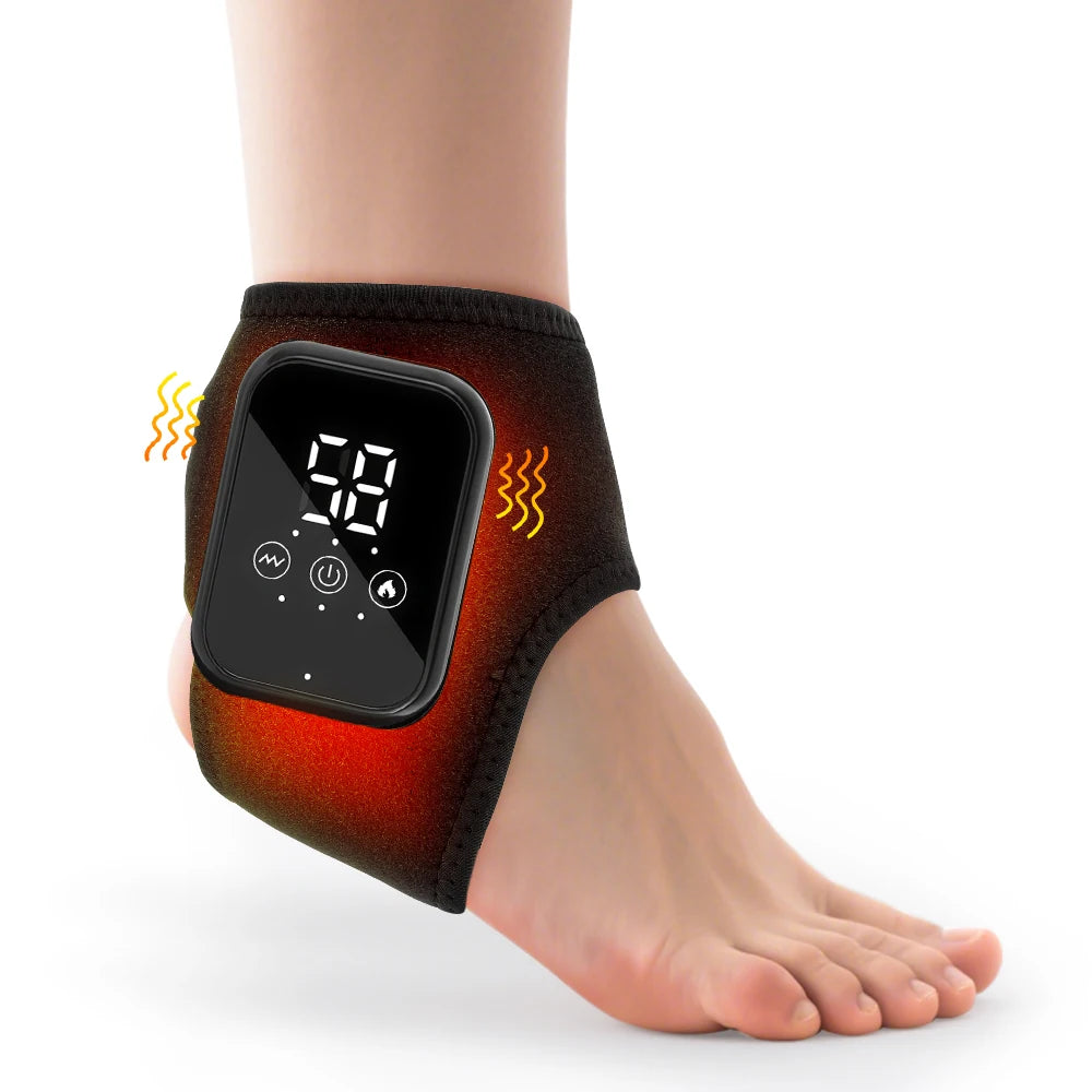 Massageador de tornozelo DEAR BEAUTY com compressa quente infravermelha para tornozelo e controle digital.
