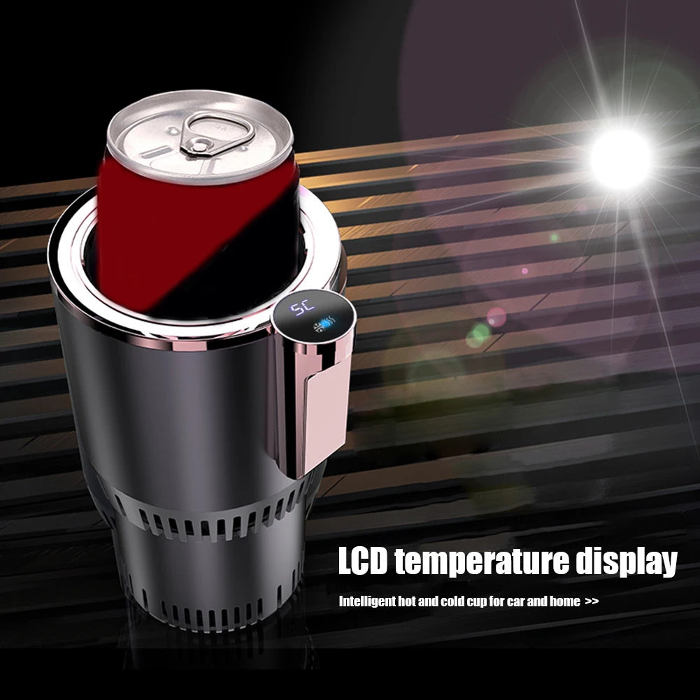 Copo térmico inteligente aquecimento resfriamento com display LCD para carros e casa